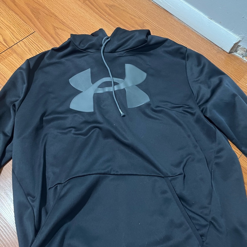 Under Armor large  Black Hoodie with Gray Accents